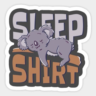 Koala sleep shirt Sticker